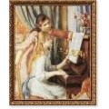 Renoir Young Girls at the Piano Framed Canvas Art