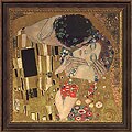 Gustav Klimt 'The Kiss 1908' Framed Canvas Art
