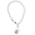 Sterling Silver Volleyball 7-inch Sports Charm Bracelet