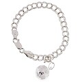Sterling Silver Volleyball Sports Charm Bracelet (6-inch)