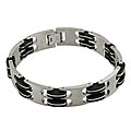 Stainless Steel and Rubber Bracelet