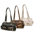 Journee Collection Arcadia Croc Metallic Handbag