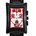 Elini Nazar Chrono Black Leather Unisex Watch