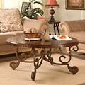 Nailhead/ Wood Inlay Coffee Table