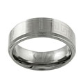 Tungsten Greek Key Comfort Band Ring