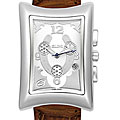 Elini Nazar White Horseshoe Dial Chronograph Watch