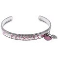 Sterling Silver CZ Heart Baby Bangle