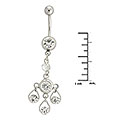 Rhodium-plated Chandelier Curved Barbell (Case of 4)