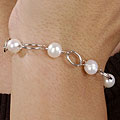 Sterling Silver Cultured Freshwater Pearl Bracelet