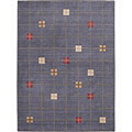 Machine-made Nourison Cubix Blue Rug (5'6 x 7'5)