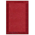 Hand-tufted Wine Border Wool Rug (5' x 8' )