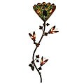 Tiffany-style Butterfly and Grape Wall Mounted Lamp