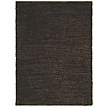 Hand-woven Shaggy Brown Wool Rug (5' x 8')