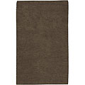 Hand-woven Shaggy Brown Wool Rug (8' x 10'6)