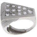14k White Gold 7/8ct TDW Diamond Slant Top Ring