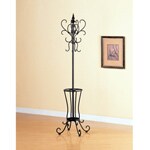 Sandy Black Finished Metal Coat Rack