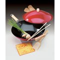 Xylan 5-piece Carbon Steel Wok Set
