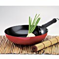 Red Non-stick Carbon Steel Stir Fry Wok