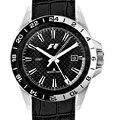 Jacques Lemans F1 Men's GMT Leather Strap Watch