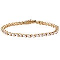 18k Gold over Sterling Silver Marquise CZ Bracelet