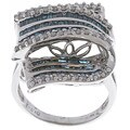 14k White Gold 1-3/4ct TDW White Teal Diamond Ring