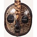 Handmade Large Round Bird Mask (Ghana)