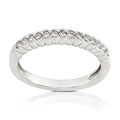 14k White Gold 1/4ct Round Diamond Wedding Band