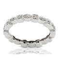 14k White Gold 1/6ct TDW Round Diamond Band