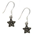 Sterling Silver Marcasite Star Earrings