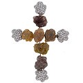 14k White Gold 12-1/4ct TDW Diamond Cross Pendant