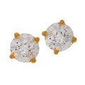 14k Yellow Gold 1/3ct TDW Diamond Earrings (H-J, I2-I3)