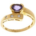 14k Gold Diamond & Tanzanite Bypass Style Ring