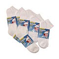 Kushyfoot Men's White Quarter Socks (8 pack)