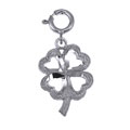 14k White Gold 4-Leaf Clover Charm