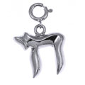 14k White Gold Chai Charm