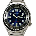 Seiko Men's Blue Dial Stainless Steel Divers Watch