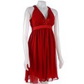 London Times Satin Trim Chiffon Dress
