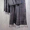 Black Breeze Silk Shawl (India)