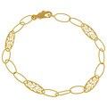 14k Yellow Gold Alternating Filigree Bracelet