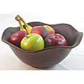 Handcrafted Curvy Bamboo Serving Bowl (Vietnam)