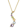 18k Gold over Silver Gemstone Journey Pendant