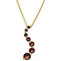 18k Gold over Silver Garnet Journey Pendant