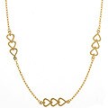 14k Yellow Gold Open Heart Necklace
