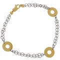 14k Two-tone Gold Rondo Bracelet