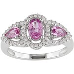 Pink Sapphire and 1/4ct TDW Diamond Ring