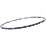 14k White Gold Sapphire Bangle