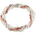 Cultured Freshwater Pearl Strawberry Chip Necklace
