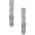 14k White Gold 1/4ct TDW Diamond Hoop Earrings ( H-I, I1-I2 )
