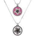 Plumeria Flower Enamel Charm Necklace