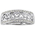 10k White Gold 1/4ct TDW Diamond Heart Ring (J-K,I2-I3)